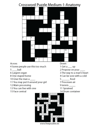 Medium Crossword Puzzle #1