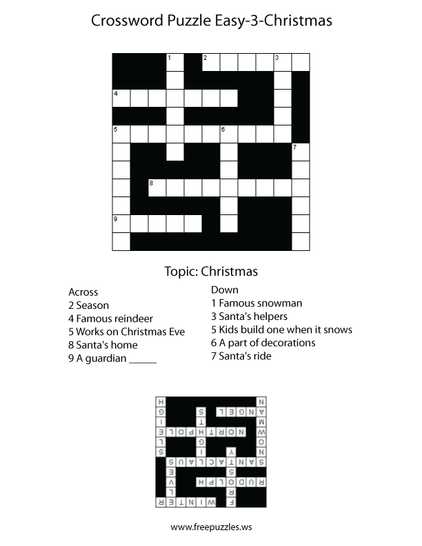 Easy Crossword Puzzle #3