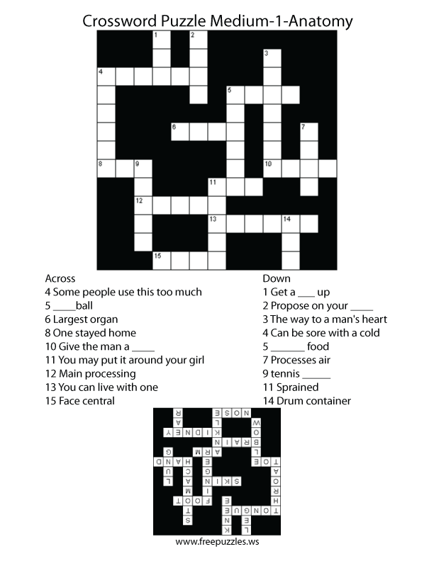 Medium Crossword Puzzle #1