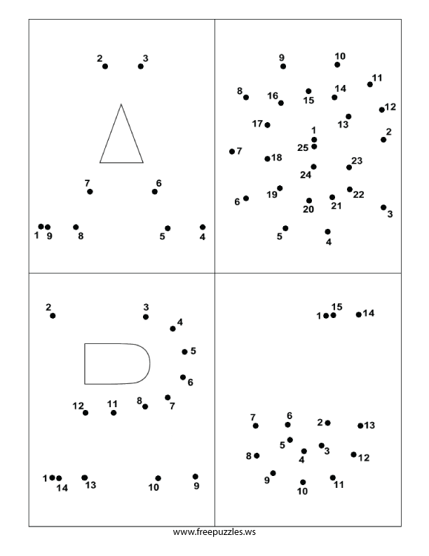 Letter Dot To Dot Puzzle #1