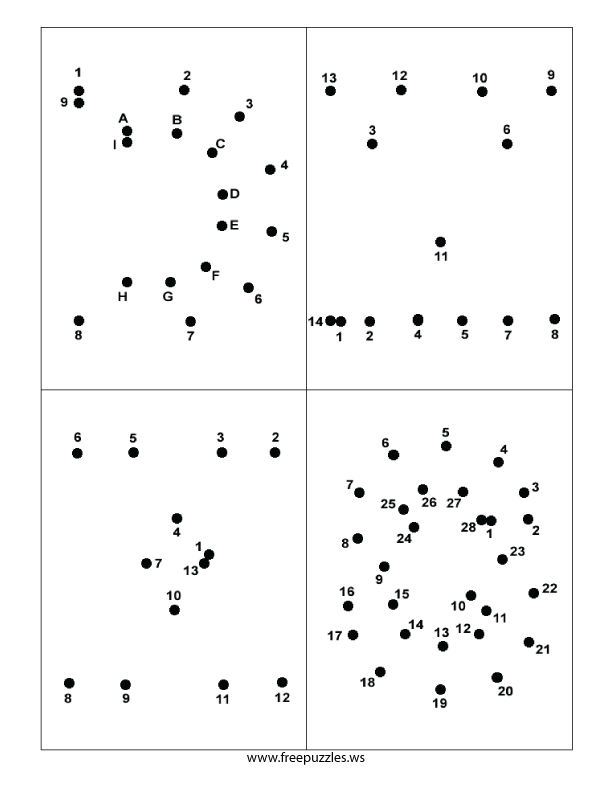 Letter Dot To Dot Puzzle #4