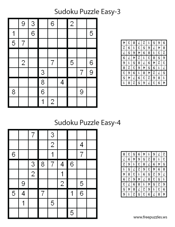 Preview of Easy Puzzles 3 & 4