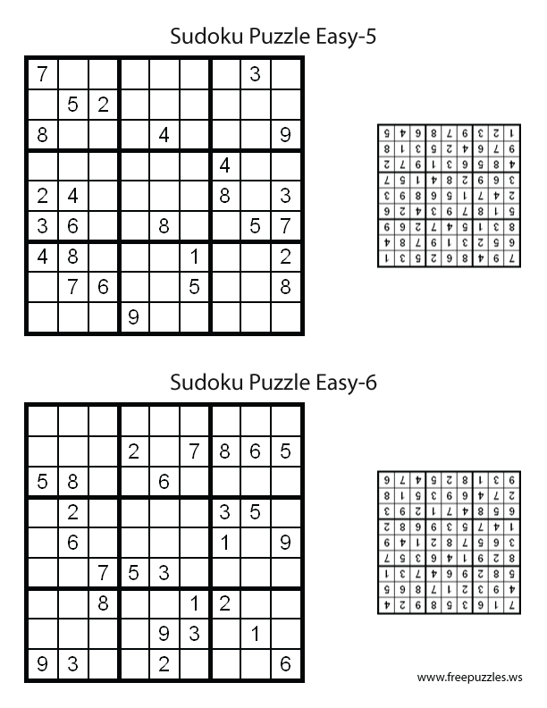 Preview of Easy Puzzles 5 & 6