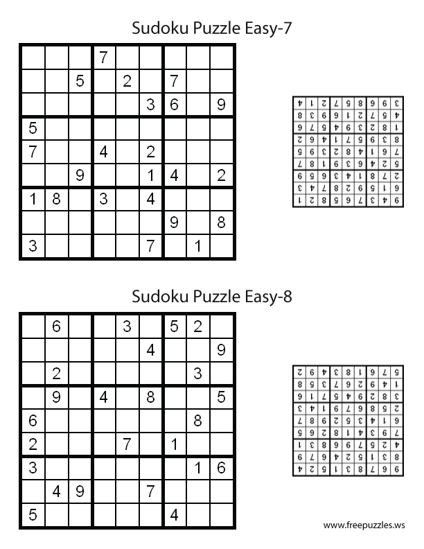 Preview of Easy Puzzles 7 & 8